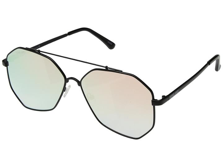 Thomas James La By Perverse Sunglasses Waverly (black/pink Mirror) Fashion Sunglasses