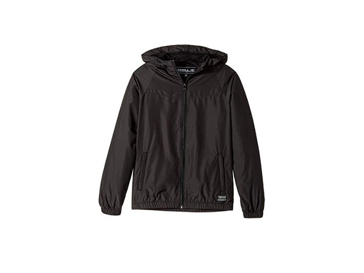 O'neill Kids Traveler Windbreaker Jacket (toddler/little Kids) (black) Boy's Coat