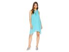 Kensie Botanical Mix Dress Ks6k8s00 (saltwater Blue) Women's Dress