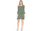 Michael Michael Kors Paisley Flounce Dress (true Navy/green Apple Multi) Women's Dress