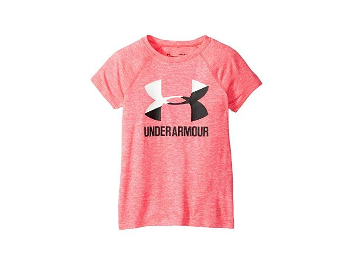 Under Armour Kids Big Logo Tee Novelty Short Sleeve (big Kids) (penta Pink/white/black) Girl's T Shirt