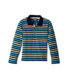 Toobydoo The Oscar Long Sleeve Polo Shirt (toddler/little Kids/big Kids) (green/blue/navy) Boy's Long Sleeve Pullover