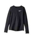 Nike Kids Pro Warm Top (little Kids/big Kids) (black/black/white) Girl's Clothing