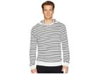 Vince Striped Pullover Hoodie (heather White/heather New Coastal) Men's Sweatshirt