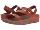 Fitflop The Skinny Z-cross Sandal (dark Tan) Women's Sandals