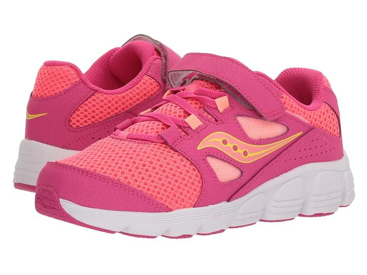 Saucony Kids Kotaro 4 A/c (little Kid/big Kid) (pink/coral) Girls Shoes