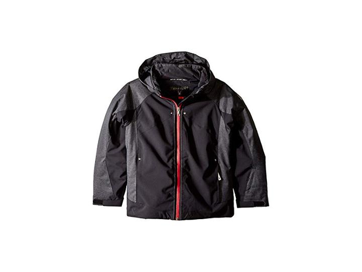 Spyder Kids Tresh Jacket (big Kids) (black/black/hibiscus) Girl's Coat