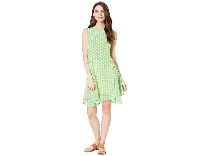 Juicy Couture Silk Mini Marigold Floral Dress (garden Affair/minima) Women's Clothing