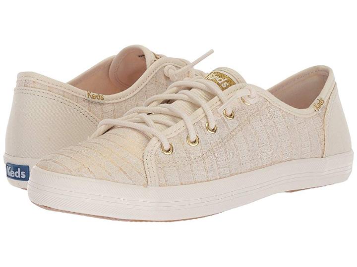 Keds Kids Kickstart Seasonal (little Kid/big Kid) (ivory Eyelet) Girl's Shoes