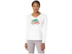 Life Is Good All In Crusher Long Sleeve Vee (cloud White) Women's T Shirt