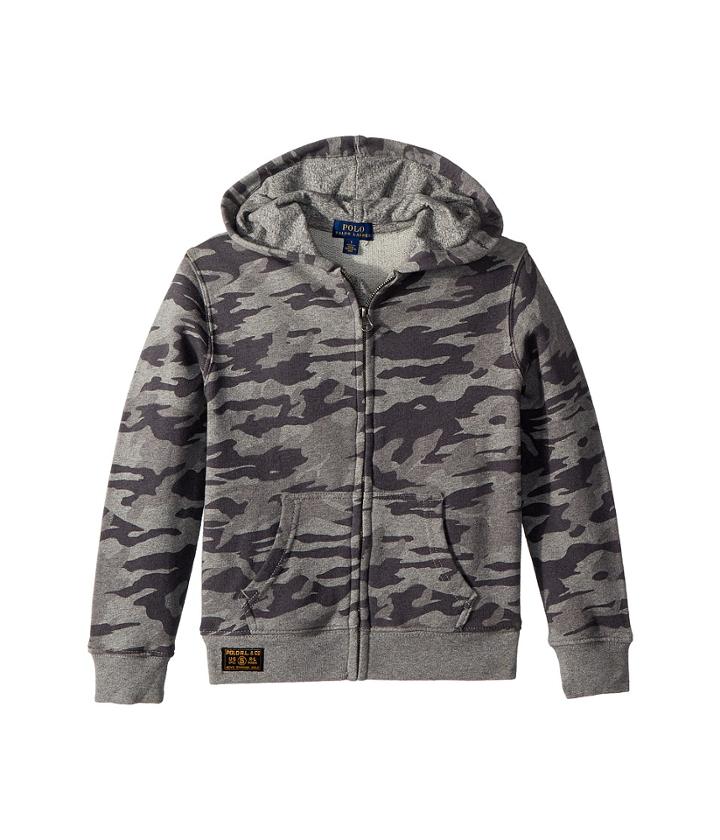 Polo Ralph Lauren Kids Camo Print Cotton Hoodie (little Kids/big Kids) (camo) Boy's Sweatshirt
