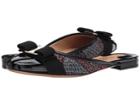 Salvatore Ferragamo Tweed Mule (vernice Nero/tweed Lipstick) Women's Shoes