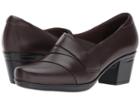 Clarks Emslie Warbler (dark Brown Leather) Women's Shoes