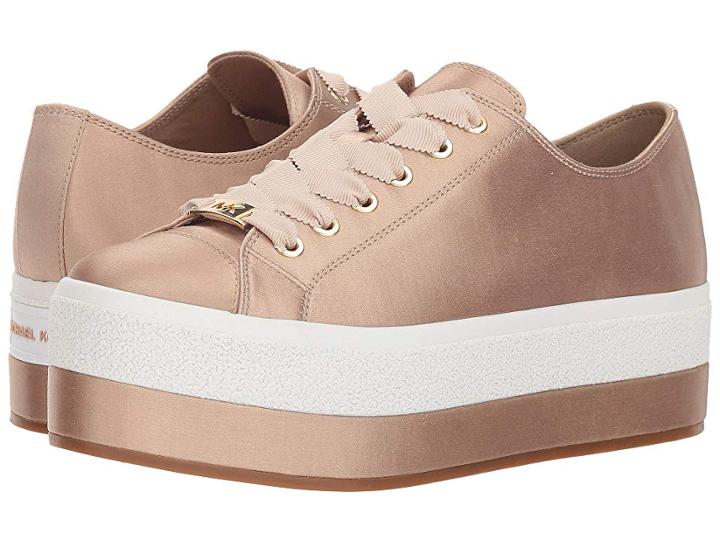 Michael Michael Kors Ronnie Sneaker (bisque Satin) Women's Shoes