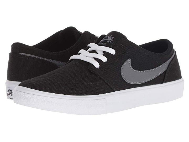 Nike Sb Solarsoft Portmore Ii (black/gunsmoke/white) Women's Skate Shoes