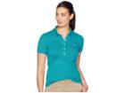 Lacoste Short Sleeve Slim Fit Stretch Pique Polo Shirt (bailloux) Women's Clothing