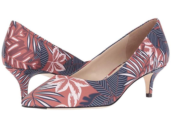 Cole Haan G.os Vesta Pump 45mm (tropical Palm Print Satin) Women's Shoes