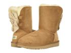 Ugg Bailey Bow Short Ruffle (chestnut) Women's Pull-on Boots