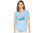 Life Is Good Life Isn't Easy Mountains Crusher Vee T-shirt (powder Blue) Women's T Shirt