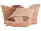 Charles By Charles David Latrice (nude Microsuede) Women's Wedge Shoes