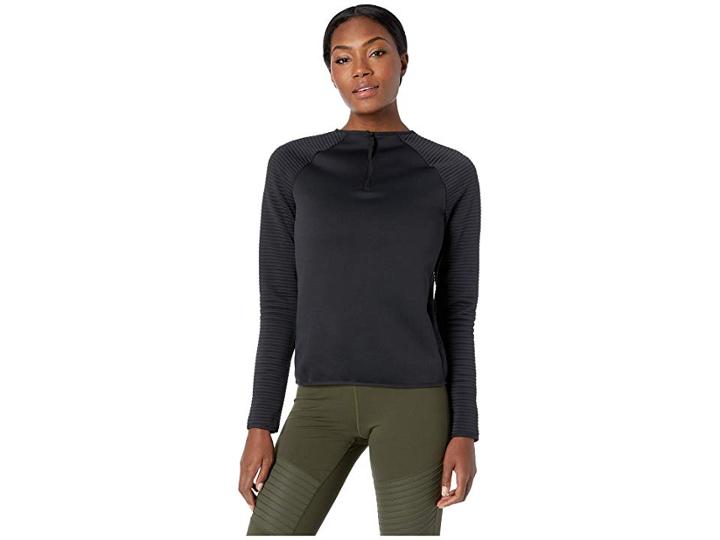 Reebok Thermowarm Delta Peak Crew Neck (black) Women's Clothing