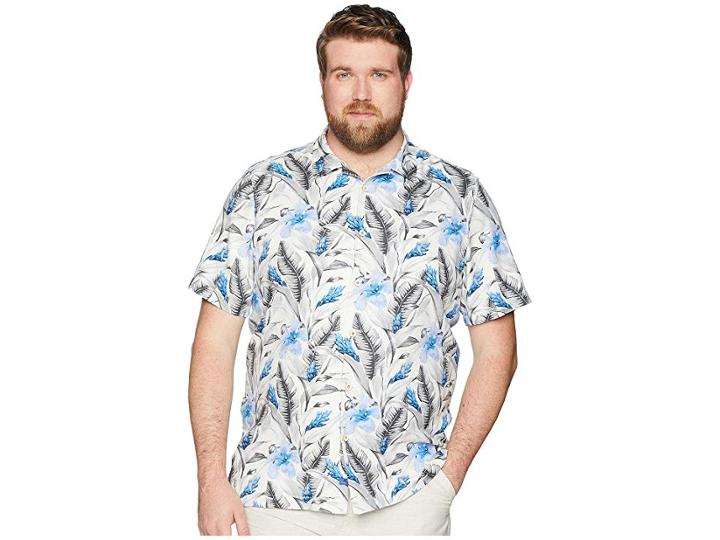 Tommy Bahama Big & Tall Big Tall Tulum Bloom Shirt (marble Crest) Men's Short Sleeve Button Up