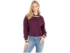 Juicy Couture Logo Detail Cinched Pullover With Hood (currant) Women's Clothing