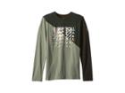 Under Armour Kids Ua Basketball Repeat Long Sleeve Tee (big Kids) (moss Green/iridescent Foil) Boy's T Shirt