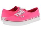Vans Authentic ((pop) Neon Pink) Skate Shoes