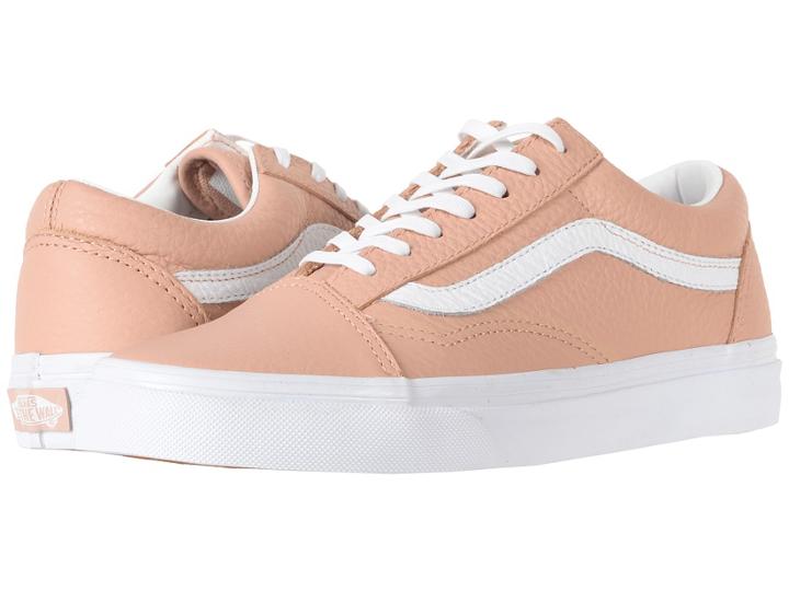 Vans Old Skool Dx ((tumble Leather) Mahogany Rose/true White) Skate Shoes