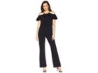 Laundry By Shelli Segal Crepe Cutaway Neck Jumpsuit (black) Women's Jumpsuit & Rompers One Piece