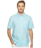 Tommy Bahama Sea Glass Breezer S/s Camp Shirt (dark Tile) Men's Clothing