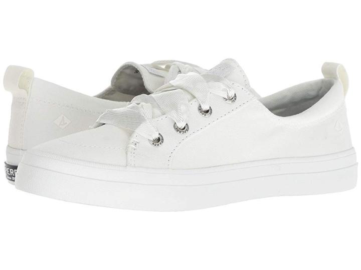 Sperry Crest Vibe Satin Lace (white) Women's Lace Up Casual Shoes