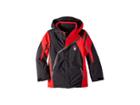 Spyder Kids Challenger Jacket (big Kids) (black/red/polar) Boy's Coat
