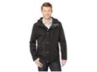 Cole Haan Button Front Tech Rain Jacket (black) Men's Clothing