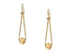 Robert Lee Morris Gold Tone Linear Earrings With Gold Disc (gold) Earring