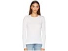 Adam Lippes Long Sleeve Crew Neck Core Tee (white) Women's T Shirt