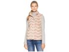 Dylan By True Grit Chevron Vintage Fur Zip Vest (vintage Pink) Women's Vest