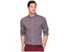 Dockers Long Sleeve Stretch Woven Shirt (mission Winetasting Plaid) Men's Clothing