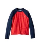 Columbia Kids Mini Breaker Printed Long Sleeve Sunguard (little Kids/big Kids) (bright Red Forest Print) Boy's Swimwear