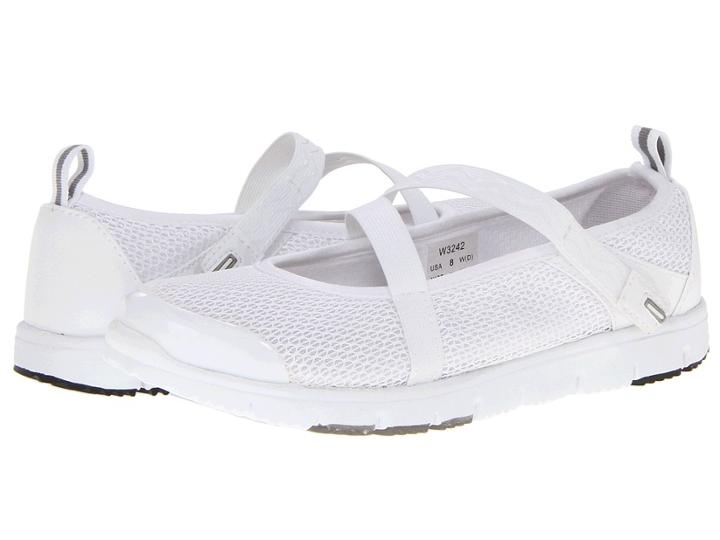 Propet Travel Walker Mary Jane (white) Women's Hook And Loop Shoes