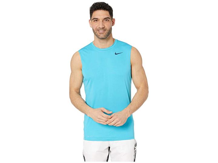 Nike Solid Sleeveless Hydroguard (light Blue Fury) Men's Swimwear