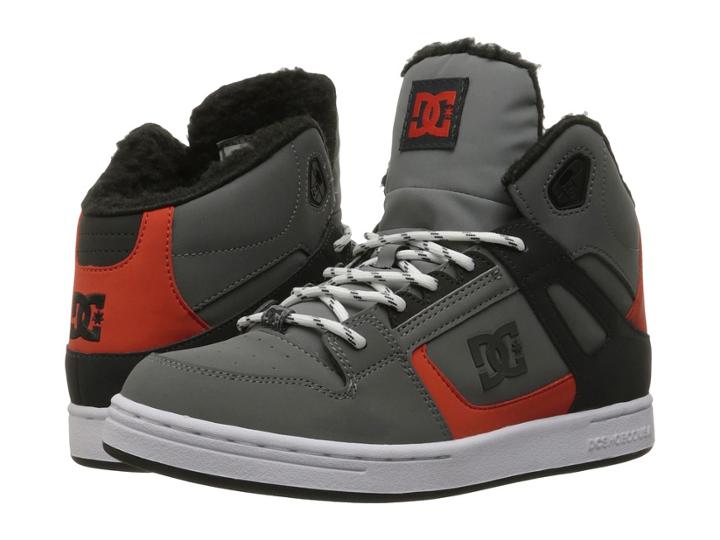 Dc Kids Rebound Wnt (little Kid) (grey/black/orange) Boys Shoes