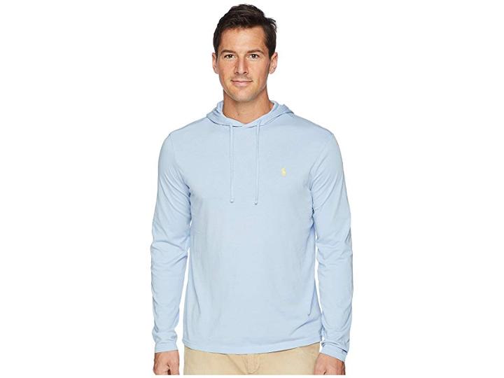 Polo Ralph Lauren Hooded Jersey T-shirt (chambray Blue) Men's T Shirt