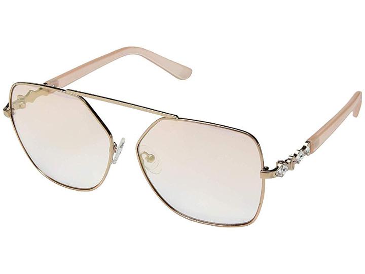 Guess Gf6073 (shiny Rose Gold/gradient Bordeaux) Fashion Sunglasses