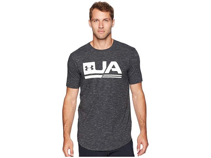 Under Armour Ua Sportstyle Short Sleeve (black/white) Men's Clothing