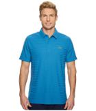 Lacoste Short Sleeve Golf Ultra Dry Tech Jersey Solid Jacquard Polo (medway) Men's Short Sleeve Pullover