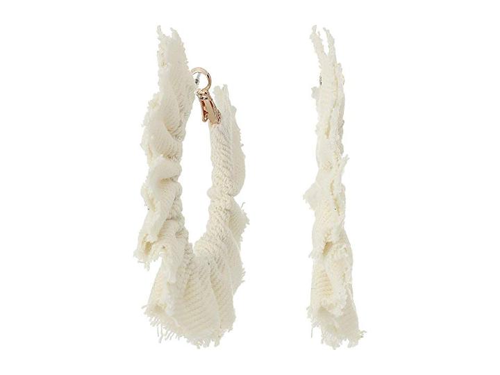 Shashi Milly Hoop Earrings (white) Earring