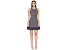 Kate Spade New York Stripe Ponte Dress (rich Navy/off-white) Women's Dress