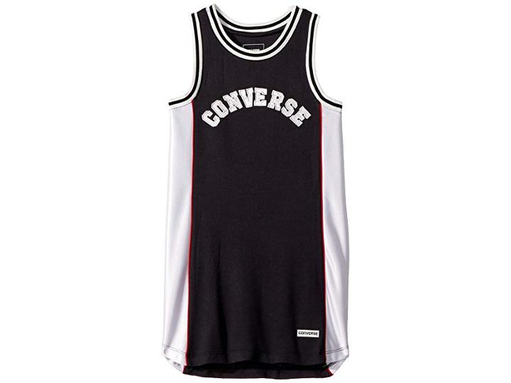 Converse Kids Basketball Jersey Dress (big Kids) (black) Girl's Dress